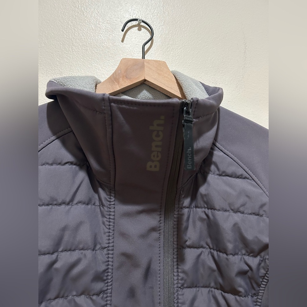 Bench Wisecrack Hybrid Dark Grey Moto Jacket - Women’s Size Large - Picture 5 of 8